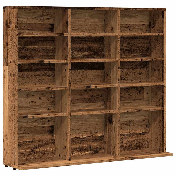 Dulap CD-uri, lemn vechi, 100x23x89,5 cm, lemn prelucrat WALTI