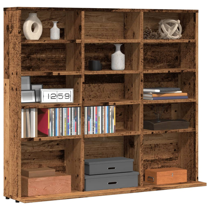 Dulap CD-uri, lemn vechi, 100x23x89,5 cm, lemn prelucrat WALTI