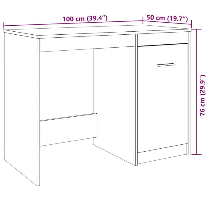 Birou, lemn vechi, 100x50x76 cm, lemn prelucrat - WALTI WALTI
