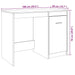 Birou, stejar artizanal, 100x50x76 cm, lemn prelucrat - WALTI WALTI