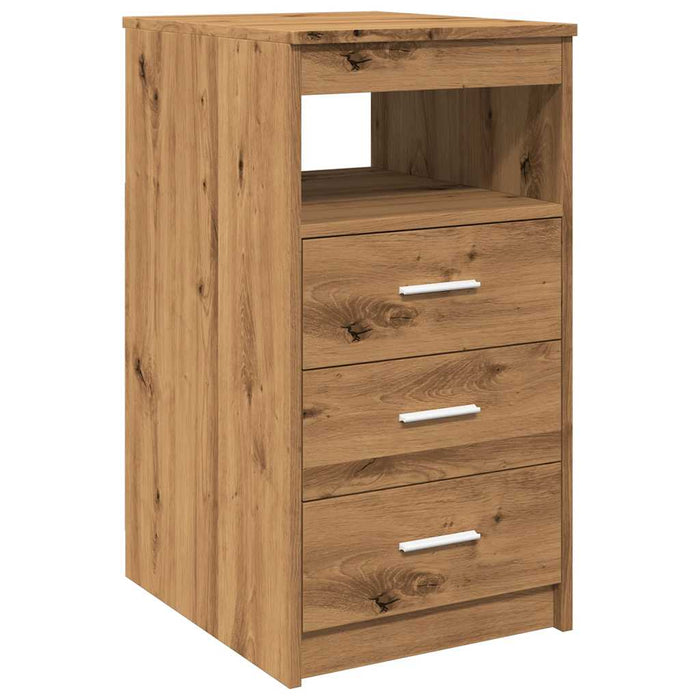Dulap cu sertar, stejar artizanal, 40x50x76 cm, lemn prelucrat - WALTI WALTI