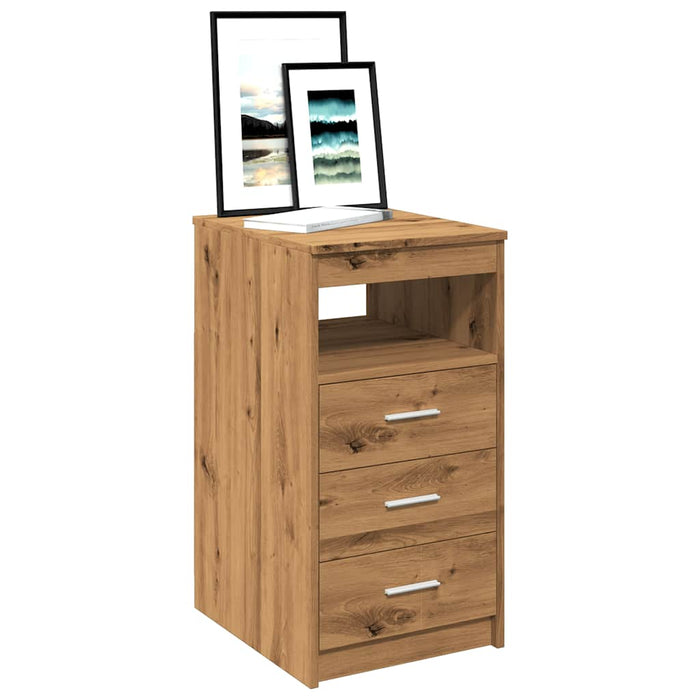 Dulap cu sertar, stejar artizanal, 40x50x76 cm, lemn prelucrat - WALTI WALTI