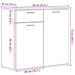 Dulap, stejar artizanal, 80x36x75 cm, lemn prelucrat - WALTI WALTI
