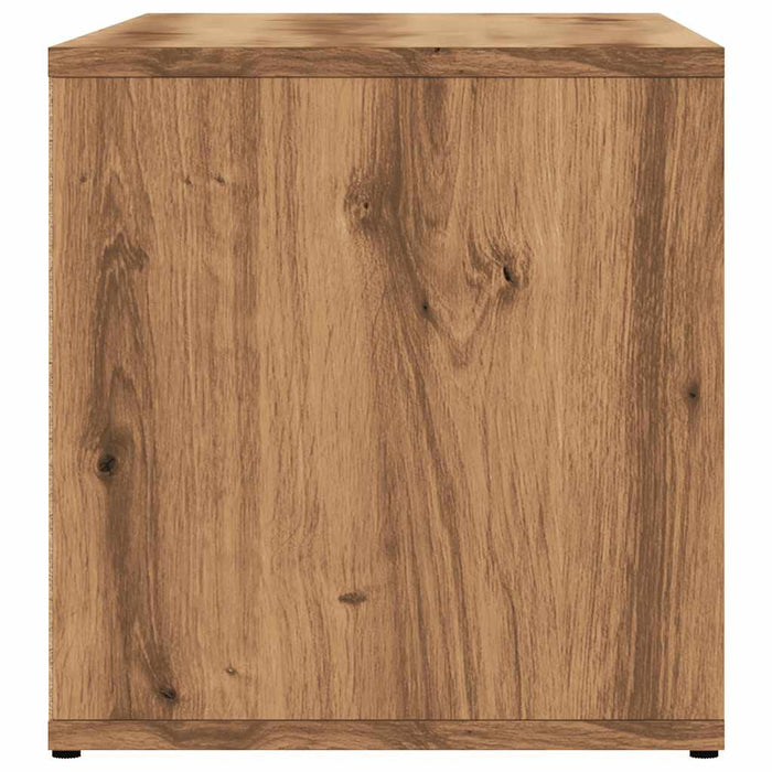 Comodă TV, stejar artizanal, 80x34x35,5 cm, lemn prelucrat - WALTI WALTI