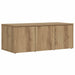 Dulap TV, stejar artizanal, 80x34x30 cm, lemn prelucrat - WALTI WALTI