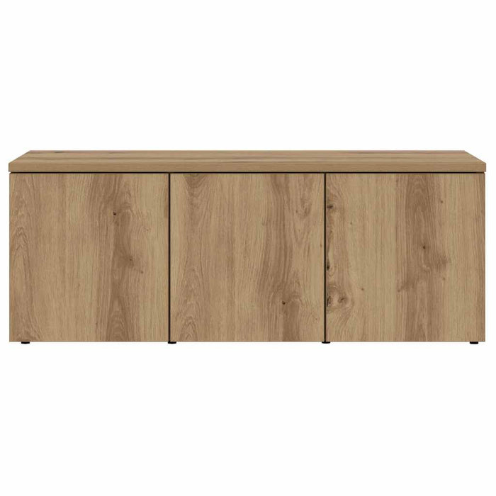Dulap TV, stejar artizanal, 80x34x30 cm, lemn prelucrat - WALTI WALTI