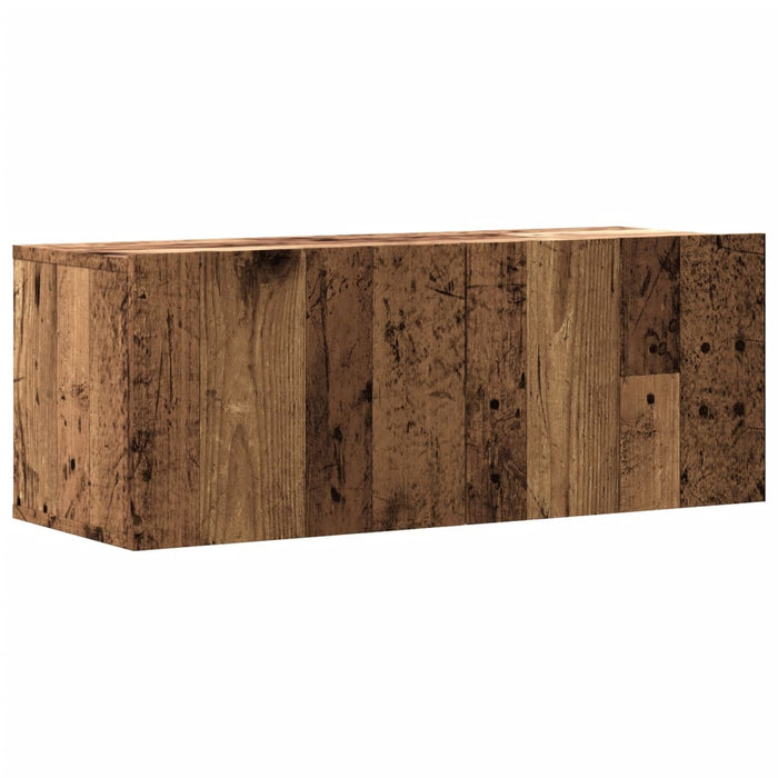 Dulap TV de perete, lemn vechi, 80x30x30 cm, lemn prelucrat - WALTI WALTI