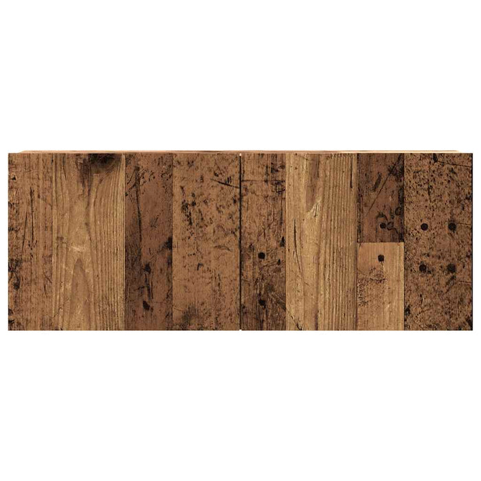 Dulap TV de perete, lemn vechi, 80x30x30 cm, lemn prelucrat - WALTI WALTI