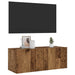 Dulap TV de perete, lemn vechi, 80x30x30 cm, lemn prelucrat - WALTI WALTI