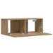 Dulap TV perete, stejar artizanal, 80x30x30 cm, lemn prelucrat - WALTI WALTI