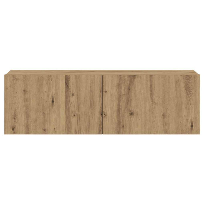 Dulap TV perete, stejar artizanal, 80x30x30 cm, lemn prelucrat - WALTI WALTI