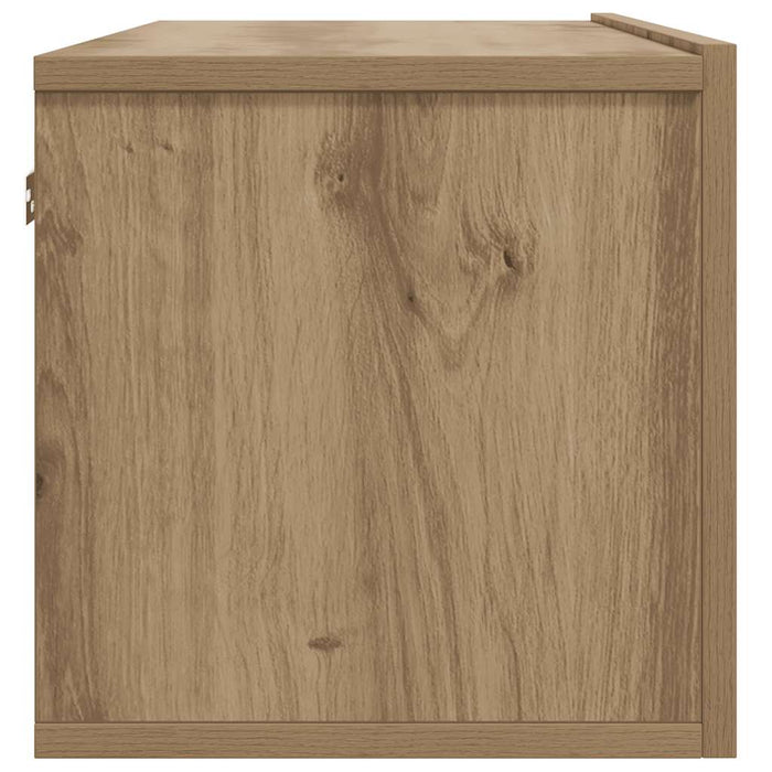 Dulap TV perete, stejar artizanal, 80x30x30 cm, lemn prelucrat - WALTI WALTI