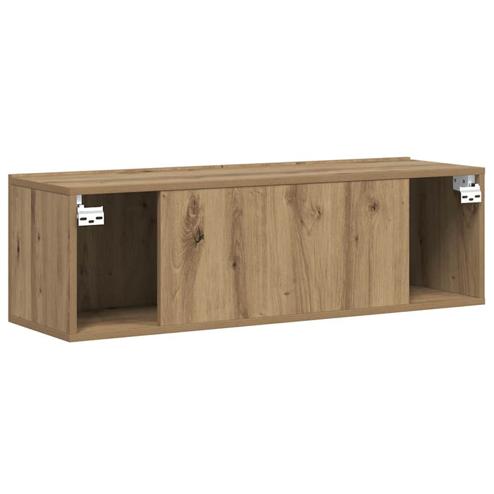 Dulap TV perete, stejar artizanal, 80x30x30 cm, lemn prelucrat - WALTI WALTI