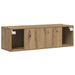 Dulap TV perete, stejar artizanal, 80x30x30 cm, lemn prelucrat - WALTI WALTI