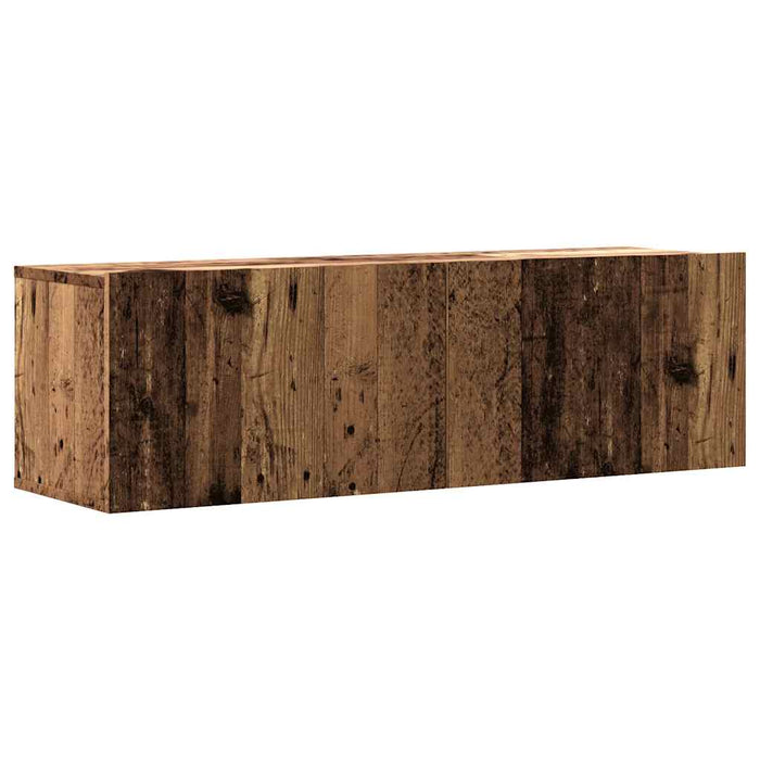 Dulap TV de perete, lemn vechi, 100x30x30 cm, lemn prelucrat - WALTI WALTI