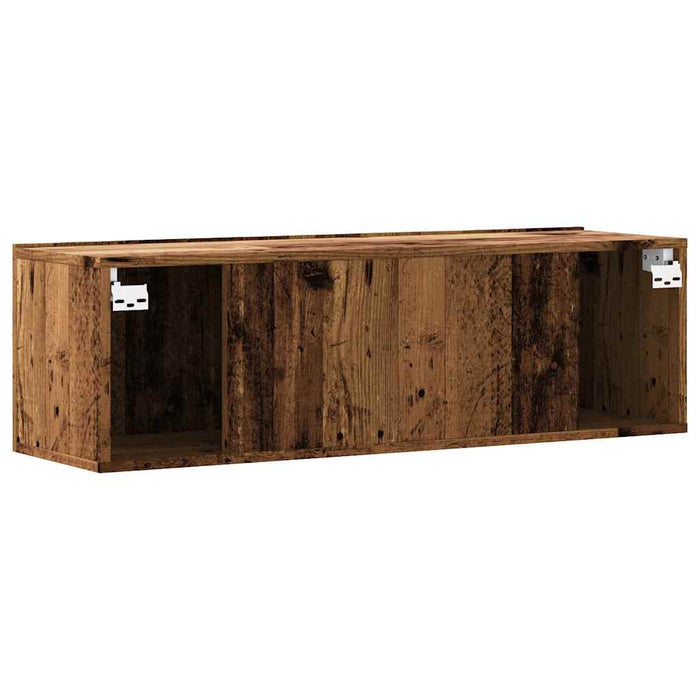 Dulap TV de perete, lemn vechi, 100x30x30 cm, lemn prelucrat - WALTI WALTI