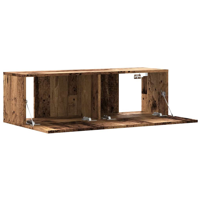 Dulap TV de perete, lemn vechi, 100x30x30 cm, lemn prelucrat - WALTI WALTI