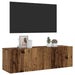 Dulap TV de perete, lemn vechi, 100x30x30 cm, lemn prelucrat - WALTI WALTI