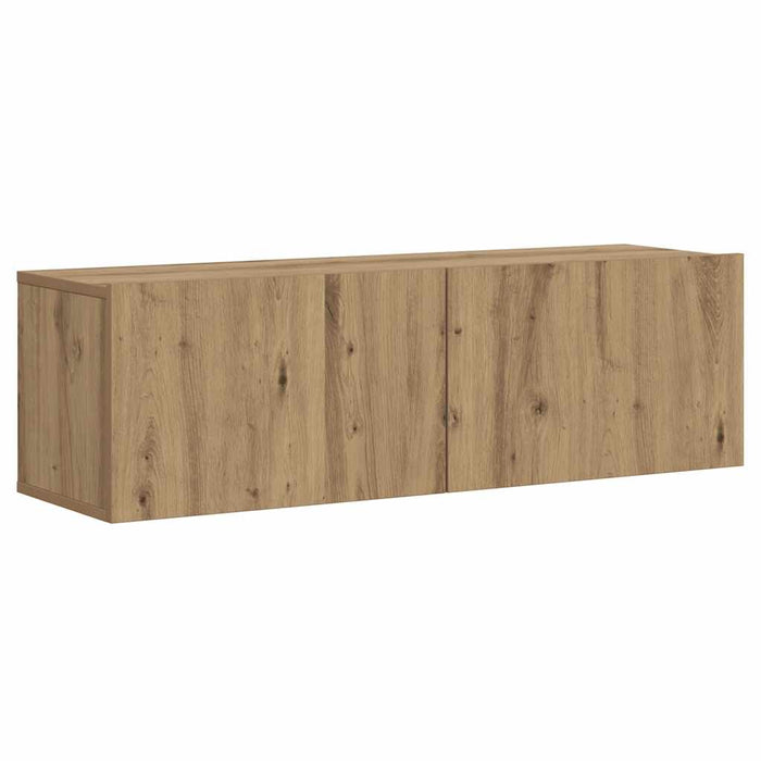 Dulap TV perete, stejar artizanal, 100x30x30 cm, lemn prelucrat - WALTI WALTI