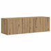 Dulap TV perete, stejar artizanal, 100x30x30 cm, lemn prelucrat - WALTI WALTI