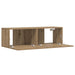 Dulap TV perete, stejar artizanal, 100x30x30 cm, lemn prelucrat - WALTI WALTI