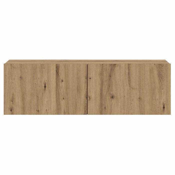 Dulap TV perete, stejar artizanal, 100x30x30 cm, lemn prelucrat - WALTI WALTI