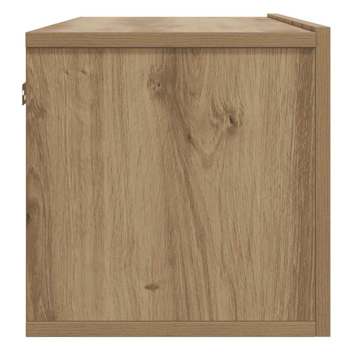 Dulap TV perete, stejar artizanal, 100x30x30 cm, lemn prelucrat - WALTI WALTI