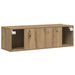 Dulap TV perete, stejar artizanal, 100x30x30 cm, lemn prelucrat - WALTI WALTI