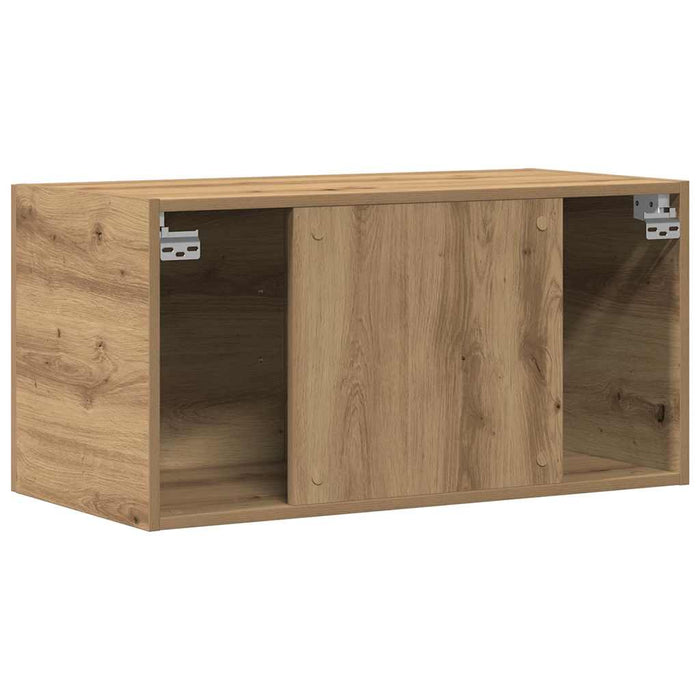 Dulap de perete, stejar artizanal, 80x39x40 cm, lemn prelucrat - WALTI WALTI