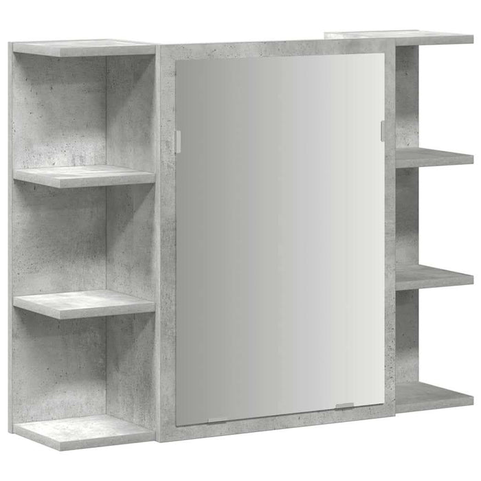 Dulap de baie cu oglindă, gri beton, 80 x 20,5 x 64 cm, PAL - WALTI WALTI