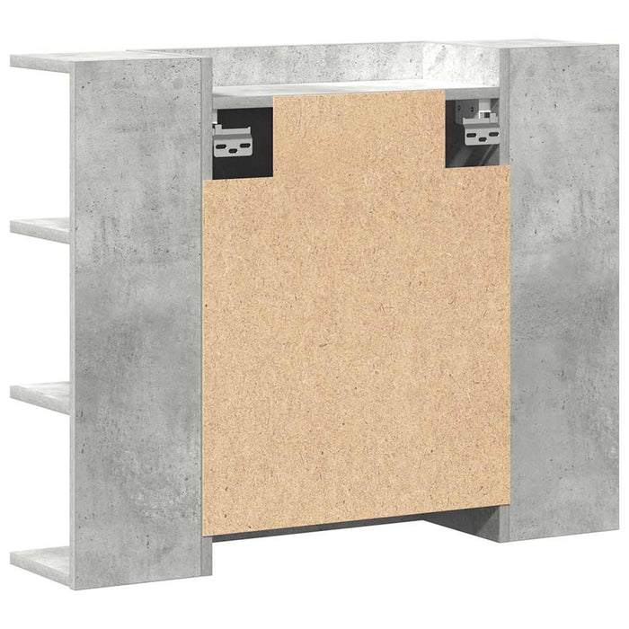 Dulap de baie cu oglindă, gri beton, 80 x 20,5 x 64 cm, PAL - WALTI WALTI