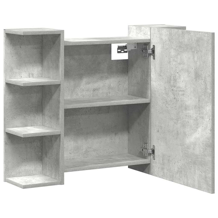 Dulap de baie cu oglindă, gri beton, 80 x 20,5 x 64 cm, PAL - WALTI WALTI