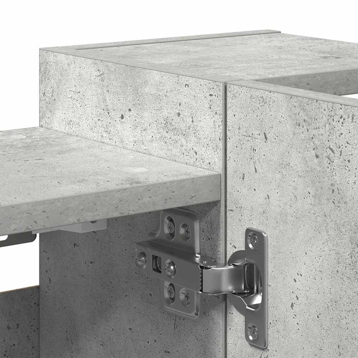 Dulap de baie cu oglindă, gri beton, 80 x 20,5 x 64 cm, PAL - WALTI WALTI