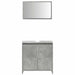 Set mobilier de baie, 2 piese, gri beton, lemn compozit - WALTI WALTI