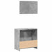 Set mobilier de baie, 2 piese, gri beton, lemn compozit - WALTI WALTI