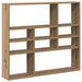 Raft de perete, stejar artizanal, 90x16x78 cm, lemn prelucrat - WALTI WALTI