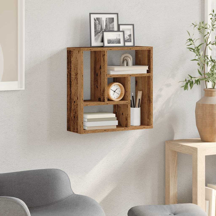 Raft de perete, lemn vechi, 45x16x45 cm, lemn prelucrat - WALTI WALTI