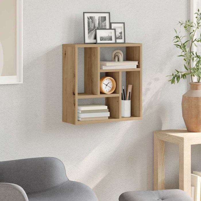 Raft de perete, stejar artizanal, 45x16x45 cm, lemn prelucrat - WALTI WALTI