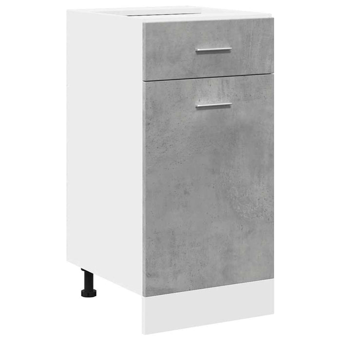 Dulap inferior cu sertar “Lyon”, gri beton, 40 x 46 x 81,5 cm - WALTI WALTI