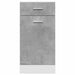 Dulap inferior cu sertar “Lyon”, gri beton, 40 x 46 x 81,5 cm - WALTI WALTI