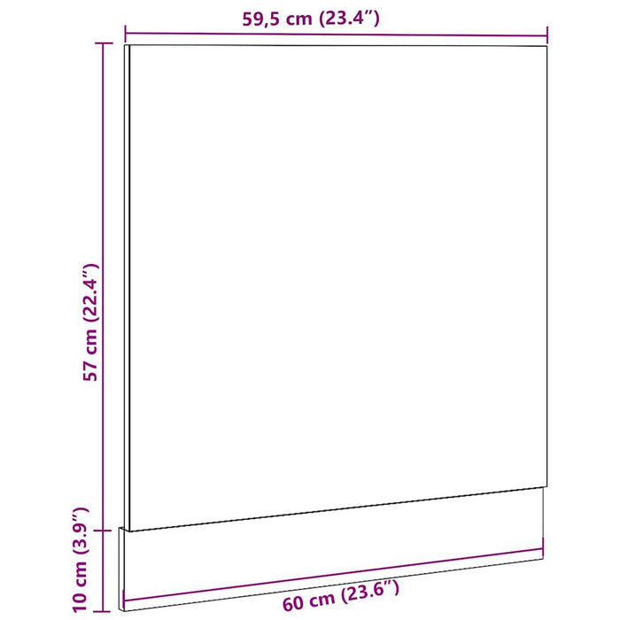 Panou mașină spălat vase lemn vechi 60x1,5x67 cm lemn prelucrat WALTI