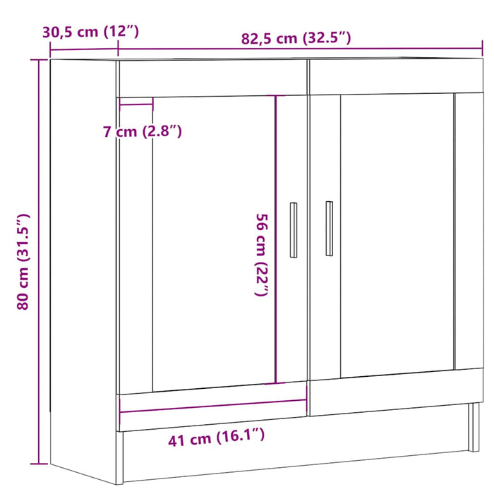 Bibliotecă, lemn vechi, 82,5x30,5x80 cm, lemn prelucrat - WALTI WALTI