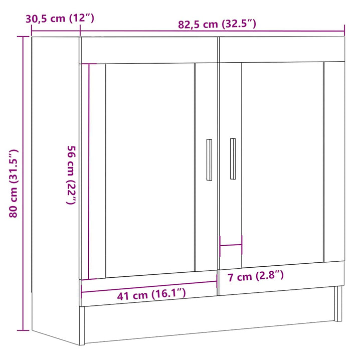 Bibliotecă, stejar artizanal, 82,5x30,5x80 cm, lemn prelucrat - WALTI WALTI