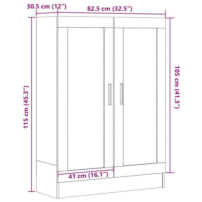 Bibliotecă, lemn vechi, 82,5x30,5x115 cm, lemn prelucrat - WALTI WALTI