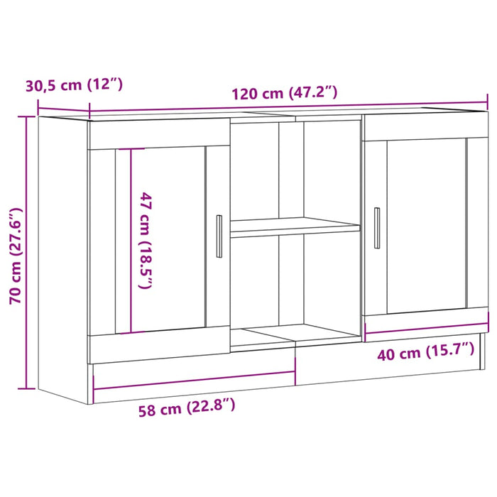 Dulap, lemn vechi, 120x30,5x70 cm, lemn prelucrat - WALTI WALTI