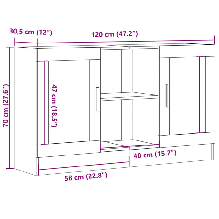 Dulap, lemn vechi, 120x30,5x70 cm, lemn prelucrat - WALTI WALTI
