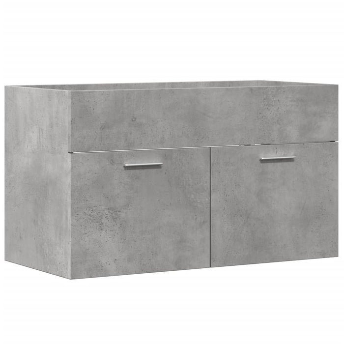 Dulap de chiuvetă baie gri beton, 90x38,5x46 cm, lemn prelucrat WALTI