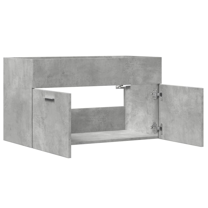 Dulap de chiuvetă baie gri beton, 90x38,5x46 cm, lemn prelucrat WALTI