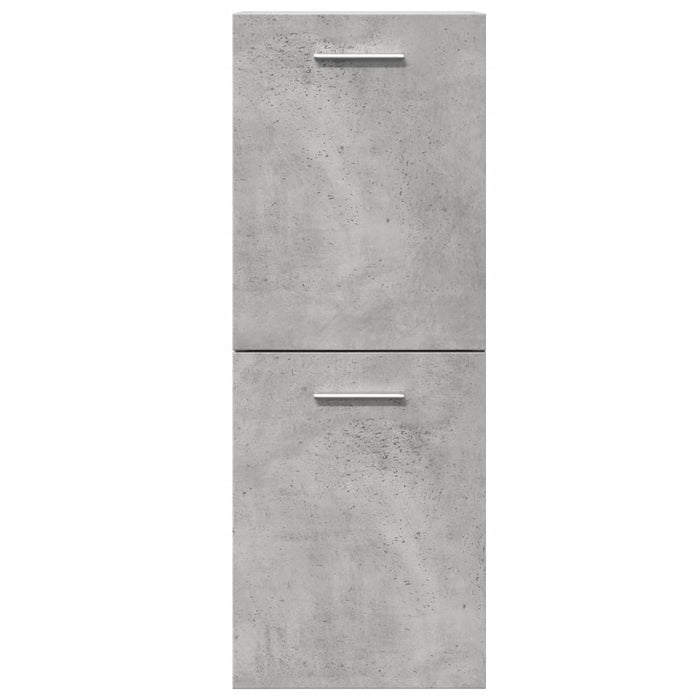 Dulap suspendat de baie, gri beton, 30x30x80 cm, lemn prelucrat WALTI