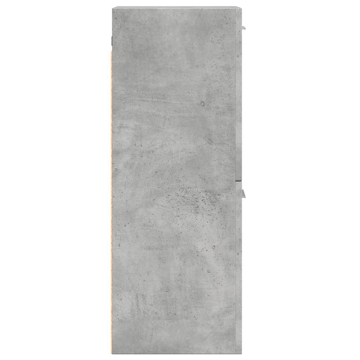 Dulap suspendat de baie, gri beton, 30x30x80 cm, lemn prelucrat WALTI